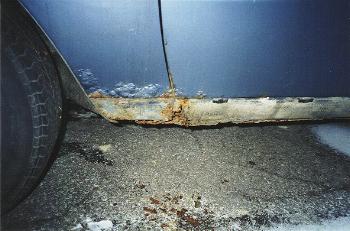 Sill corrosion at wing joint